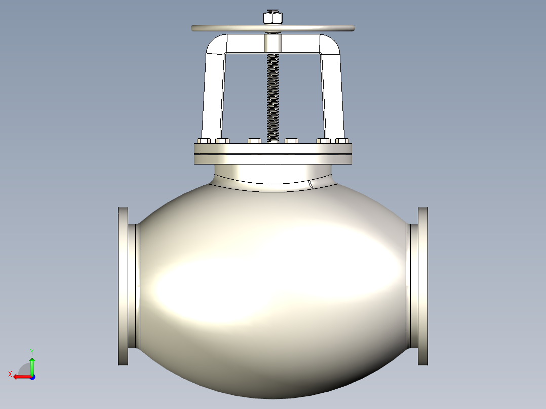铸铁 铸钢截止阀 截止止回阀-JIS5K-350后视图