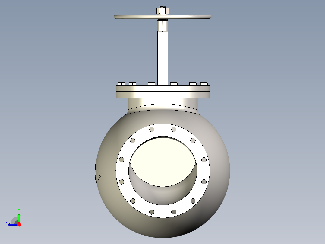 铸铁 铸钢截止阀 截止止回阀-JIS5K-350右视图