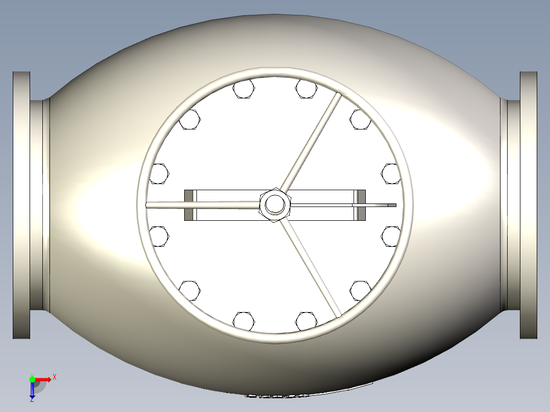 铸铁 铸钢截止阀 截止止回阀-JIS5K-350俯视图