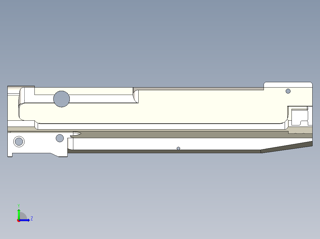 手枪左轮冲锋枪老式狙击步枪设计3D图纸M107-assy STP左视图