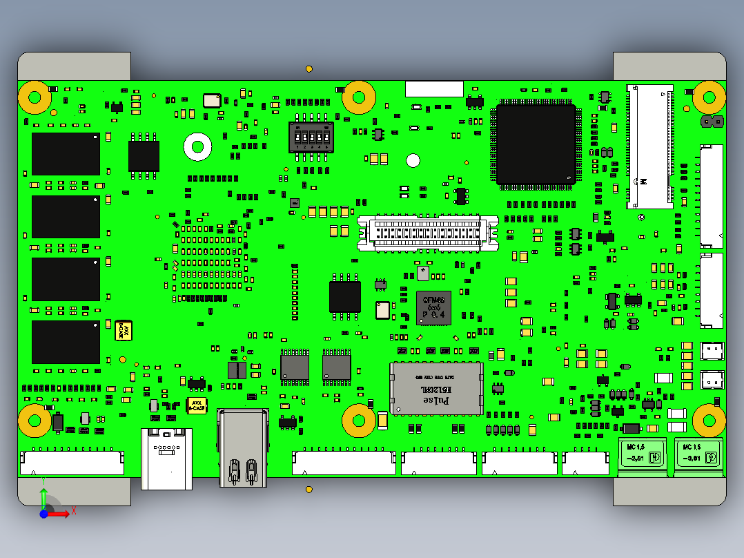 E2000Q飞腾BGA24+驱动芯片单片机前视图