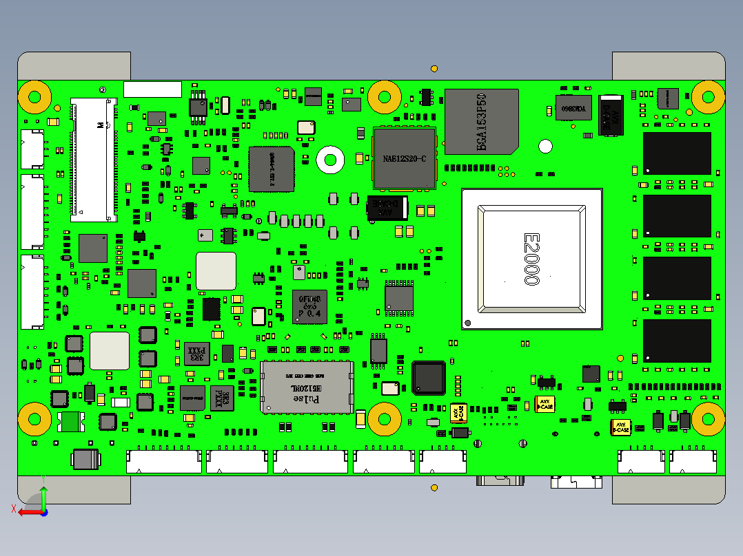 E2000Q飞腾BGA24+驱动芯片单片机后视图