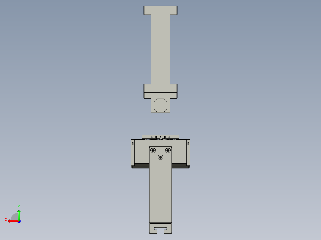 正位度导向槽后视图