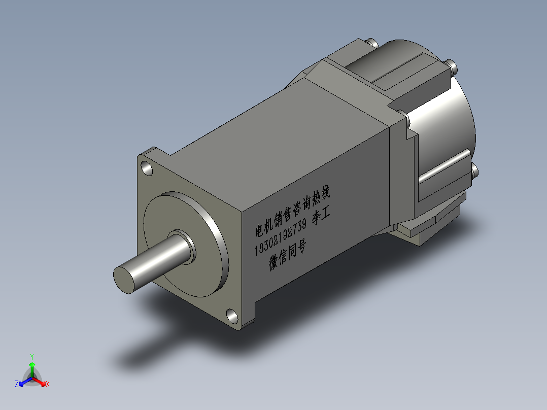 三菱100W伺服电机hg-kn13j_-s100_主视图