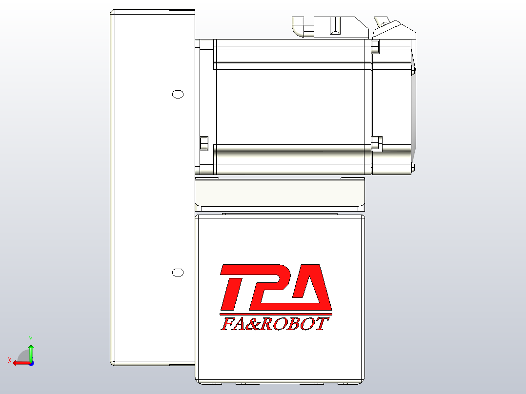 伺服电机集成皮带传动直线执行器TPA-OCB-100-192-L2250-LU-P75-N3后视图