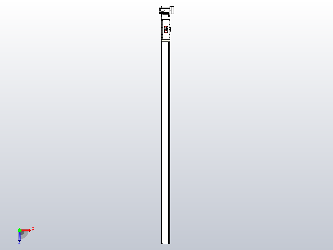 伺服电机集成皮带传动直线执行器TPA-OCB-100-192-L2250-LU-P75-N3俯视图