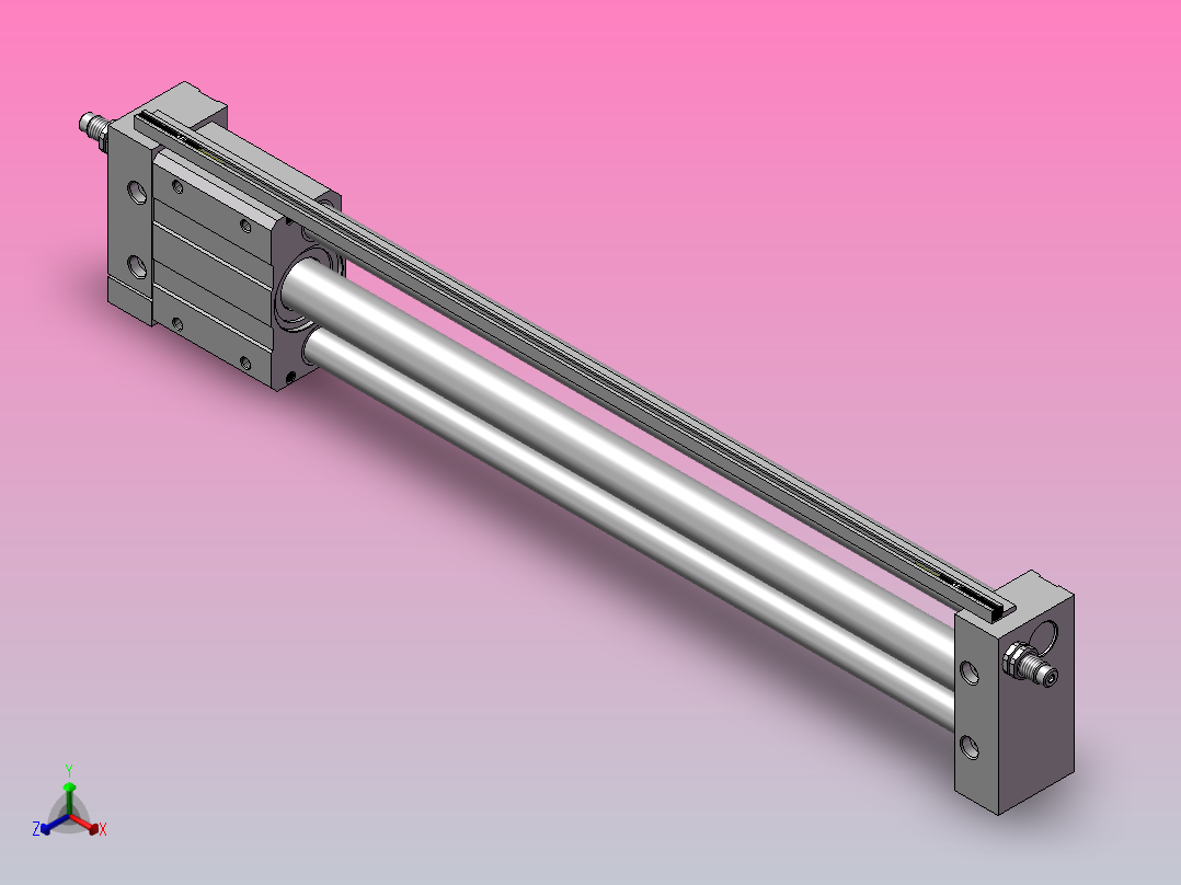 气缸RMT20X400SA(0)+(CS1-G-2)主视图
