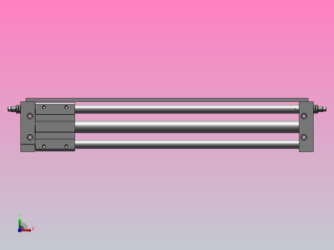 气缸RMT20X400SA(0)+(CS1-G-2)前视图