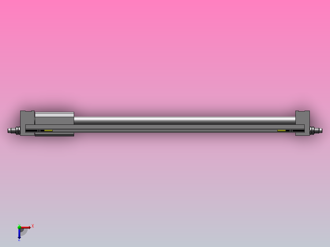 气缸RMT20X400SA(0)+(CS1-G-2)俯视图