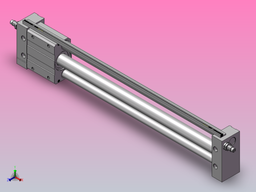 气缸RMT20X400SA(0)+(CS1-G-2)正等轴测缩略图
