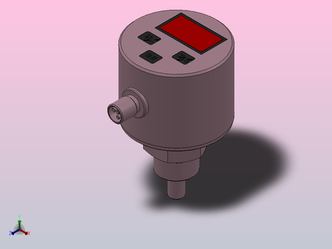 TXZLT100数显式(流量+温度)开关[TXZLT100-G12EDNNNQ]主视图