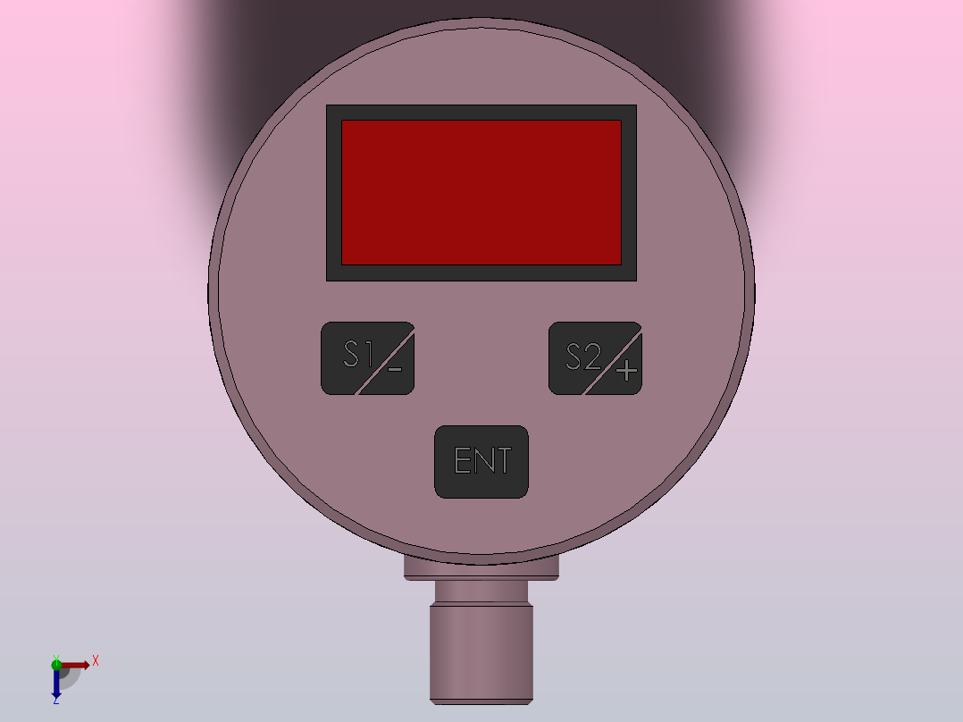 TXZLT100数显式(流量+温度)开关[TXZLT100-G12EDNNNQ]俯视图