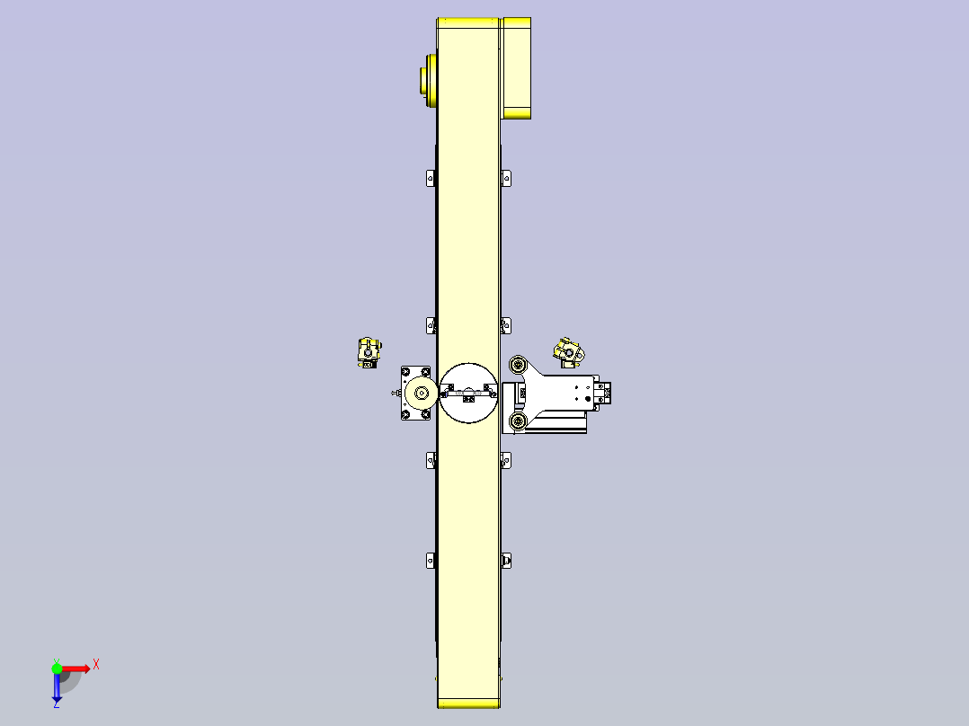 一种定位旋转外观检查3D图纸俯视图