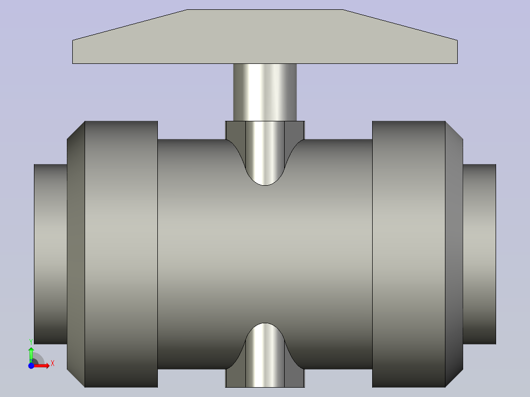 DN25由令球阀前视图