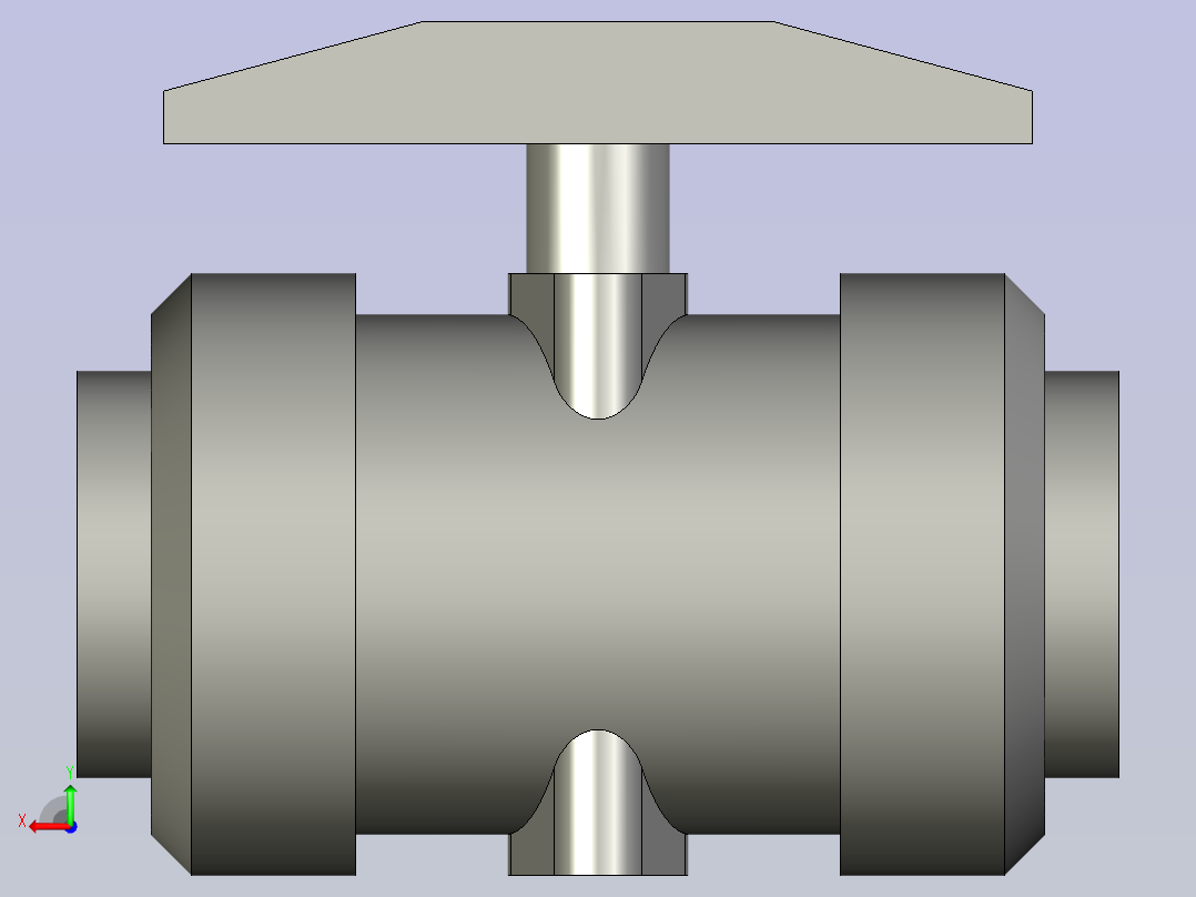 DN25由令球阀后视图