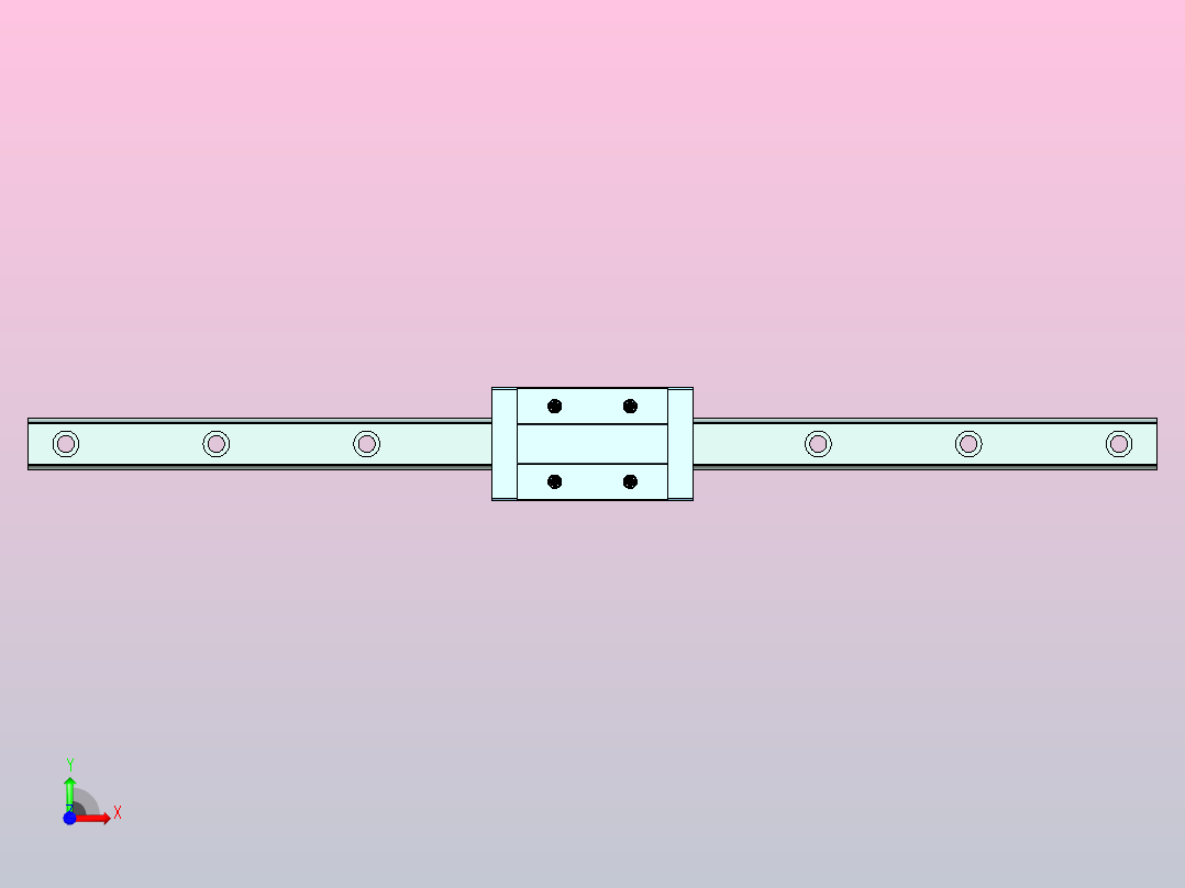 TRH-V系列高组装四方形直线导轨TRH30VL-XN前视图