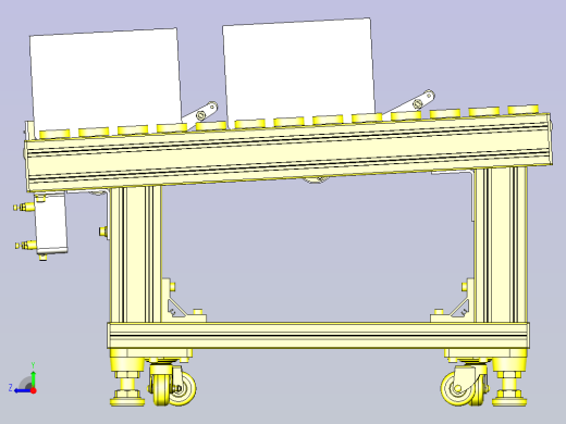 一款带避让组件的传送带3D模型右视缩略图
