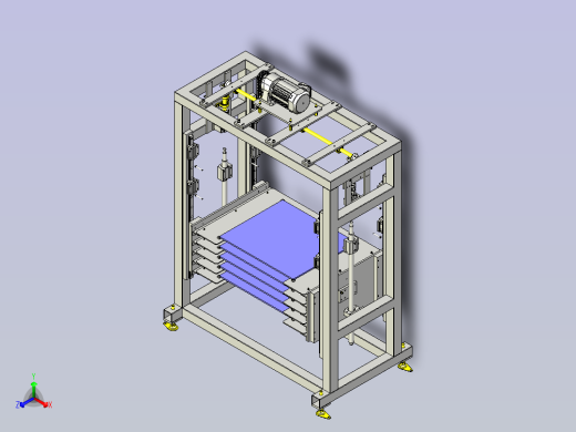 一款面板储备升降机构3D模型