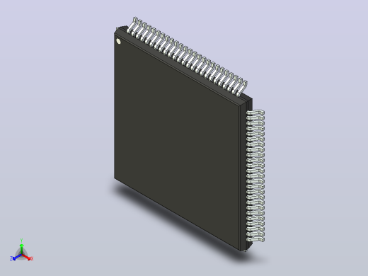 QFP 封装（四方扁平封装）QFP50P1600X1600X145-100N正等轴测缩略图