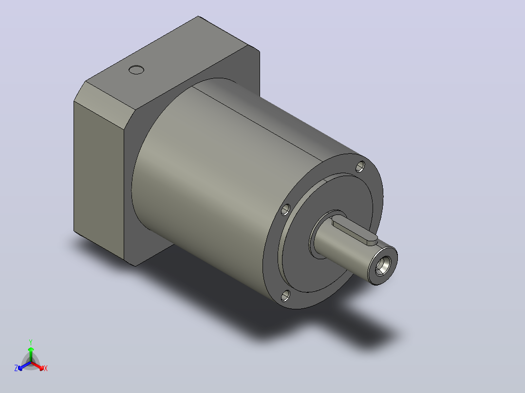 间隙减速器gearbox_gbx080008k_gbk_080_070_2_f正等轴测图