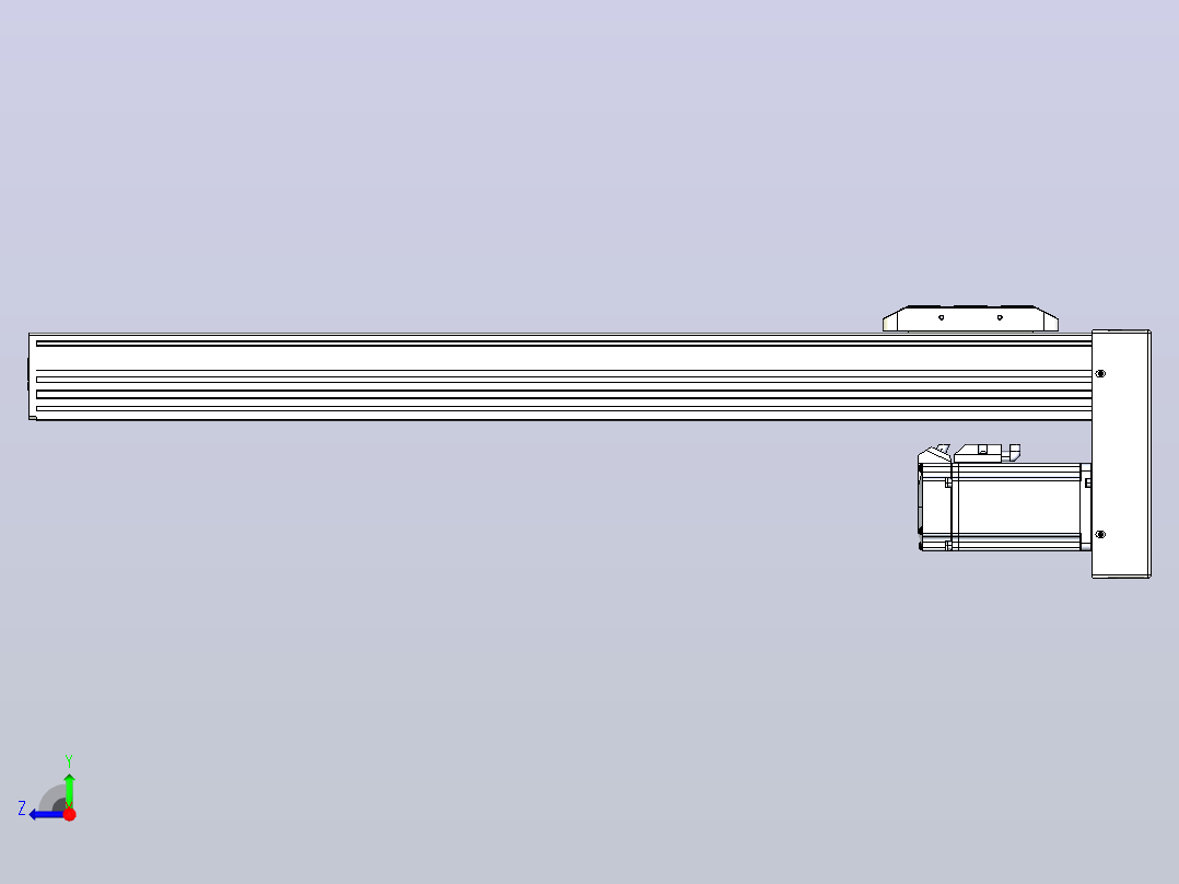 滚珠丝杠直线轴带导轨全封闭TPA-HCR-85D-1610C-L550-MP-Y-P20-N3右视图