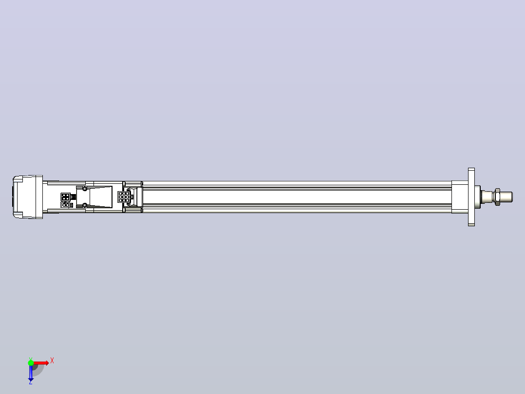 轻载电动缸TPA-ESR25-1002C-L400-MR-FA-W-P10-C3俯视图