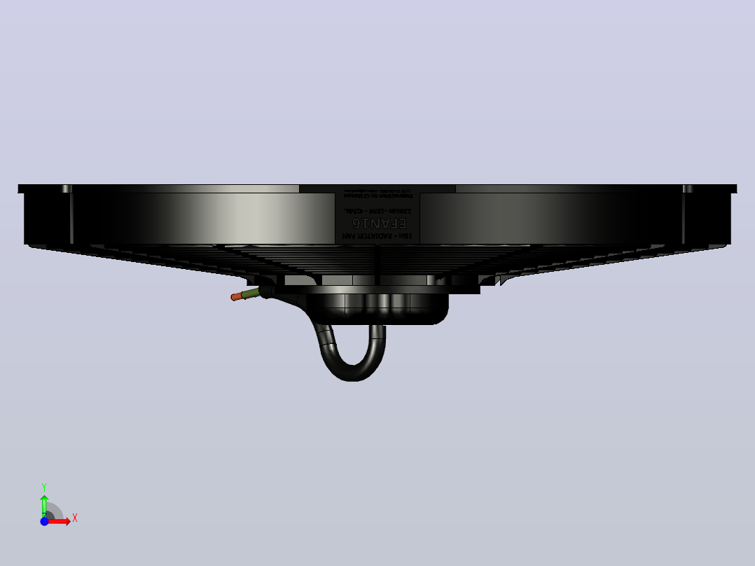 LINDEC 16IN英寸风扇efan 16 2200 cfm 120 w 425直径散热器风扇前视图
