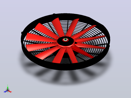 LINDEC 16IN英寸风扇efan 16 2200 cfm 120 w 425直径散热器风扇正等轴测缩略图