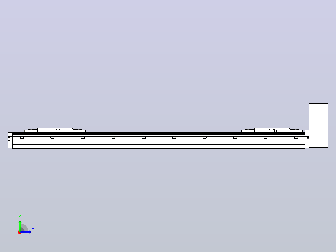 皮带直线轴双滑块型TPA-GCBS-120-P70-L250-LU-M20-N3左视图