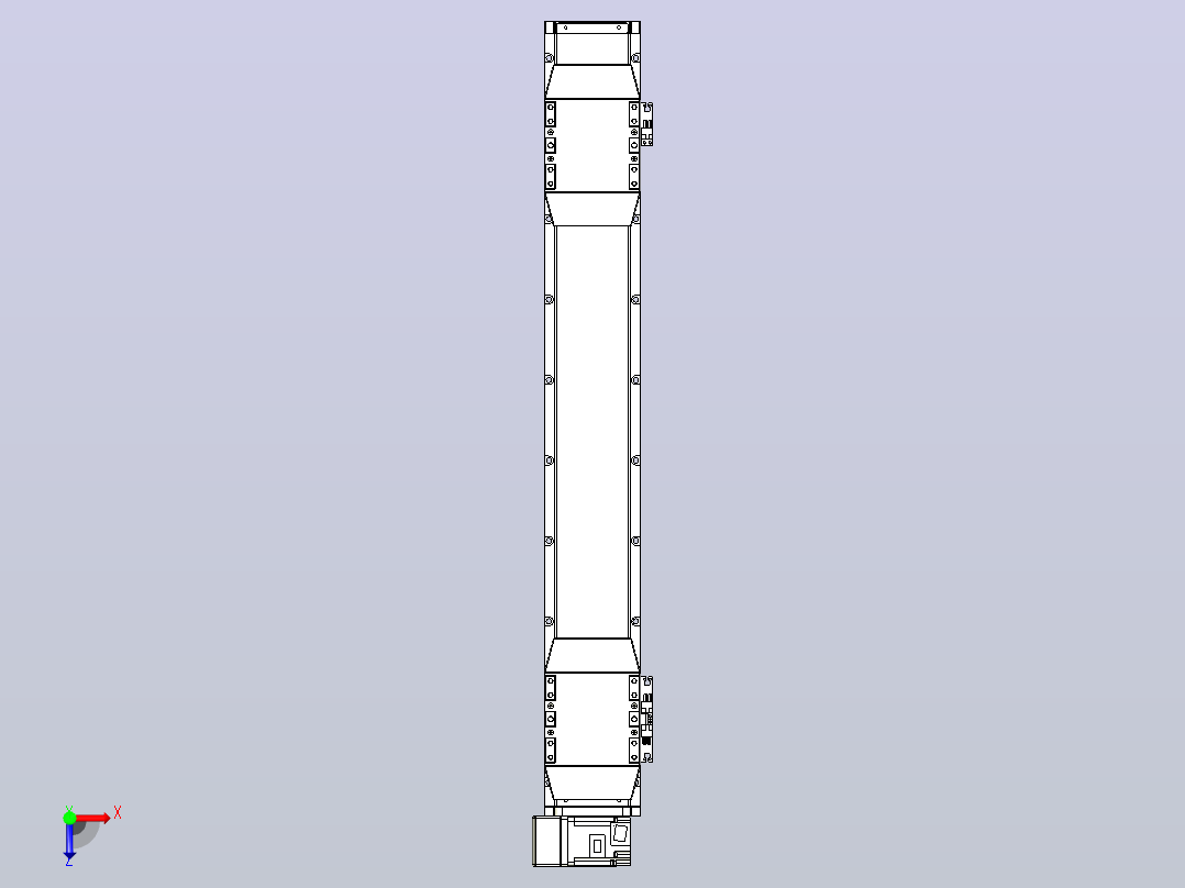 皮带直线轴双滑块型TPA-GCBS-120-P70-L250-LU-M20-N3俯视图