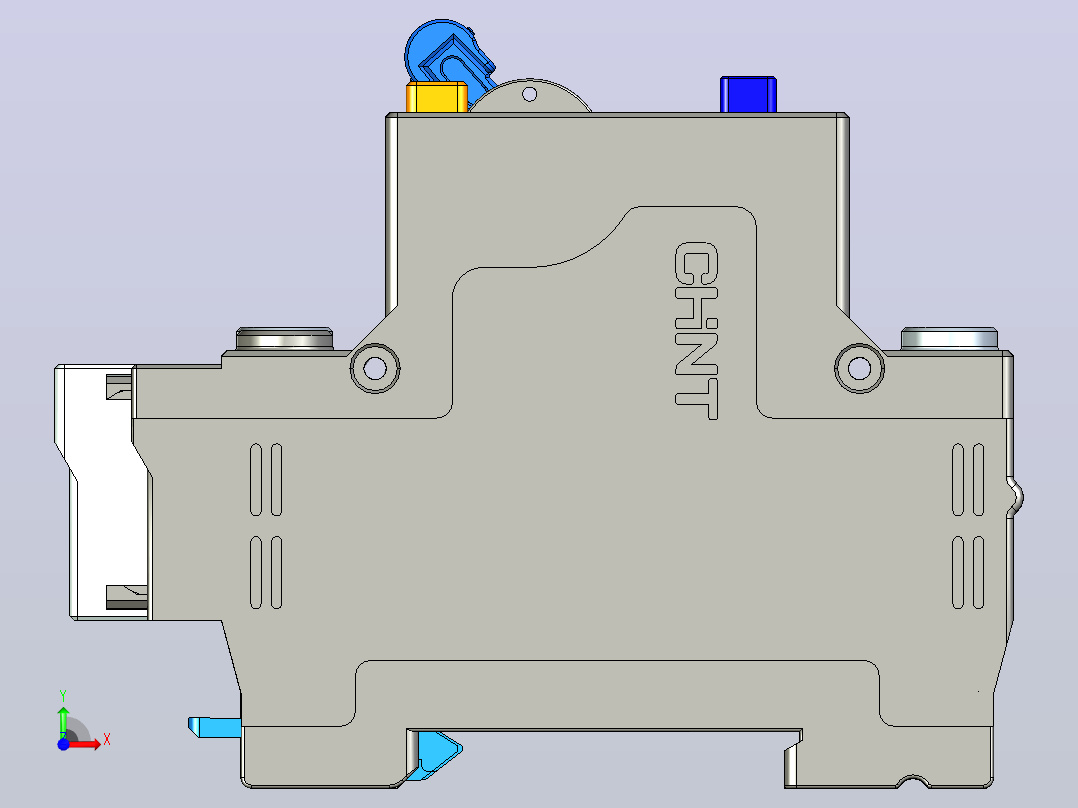 NXBLE-32 4P剩余电流动作断路器三维模型202405 (1)前视图