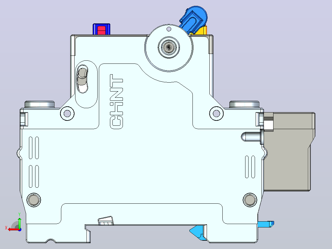 NXBLE-32 4P剩余电流动作断路器三维模型202405 (1)后视图
