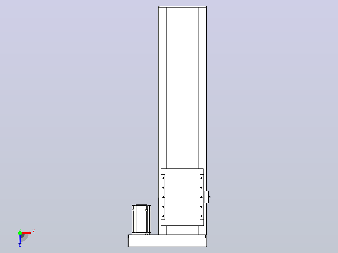 滚珠丝杠直线轴带导轨全封闭TPA-HCR-202D-2510C-L650-ML-C-P75-N3俯视图