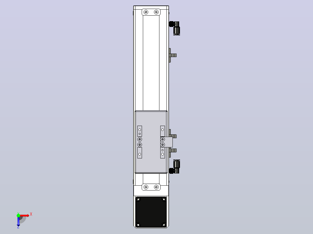 SCM6-150-BW-A57M滚珠花健、支撑座、滚珠丝杠、交叉导轨、直线模组俯视图