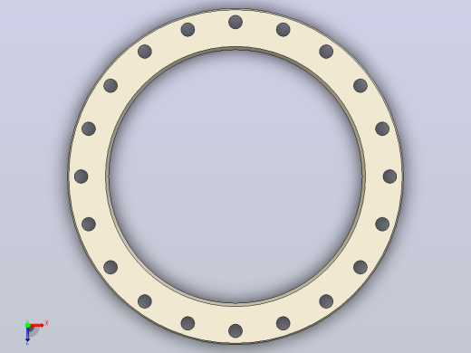平面法兰UN 6089 PN 10-包含所有变型和每个变型的step模型的Solidworks零件俯视缩略图