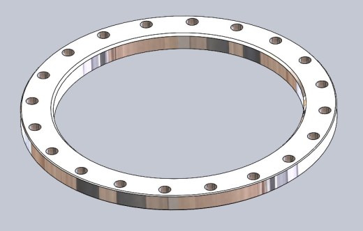 平面法兰UN 6089 PN 10-包含所有变型和每个变型的step模型的Solidworks零件缩略图