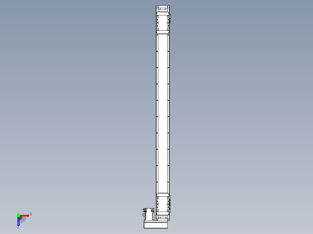 滚珠丝杠线性轴TPA-GCRS-80-1610C-L450-MR-M20-N3俯视图