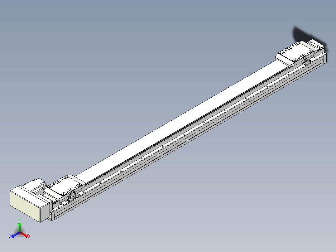 滚珠丝杠线性轴TPA-GCRS-80-1610C-L450-MR-M20-N3正等轴测图