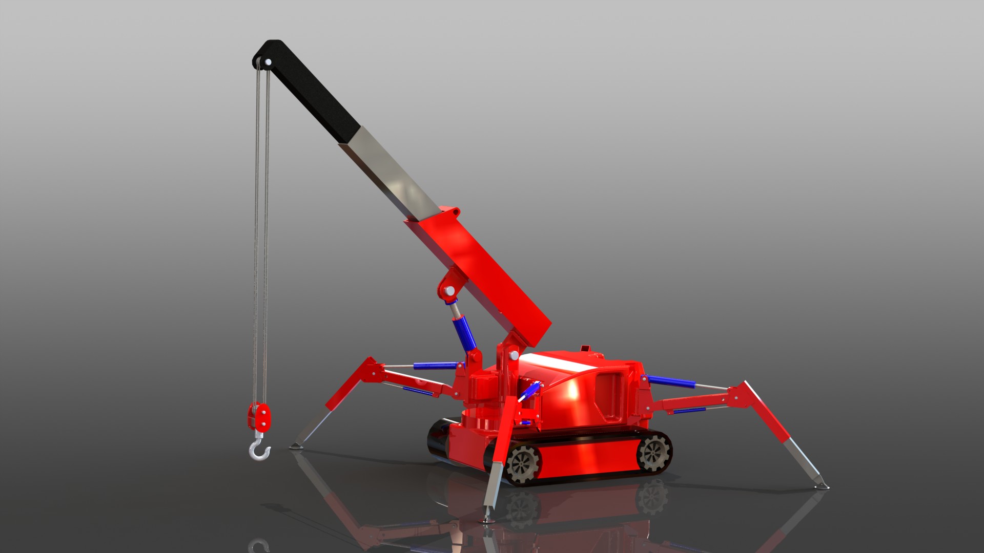 微型起重机的静态模型