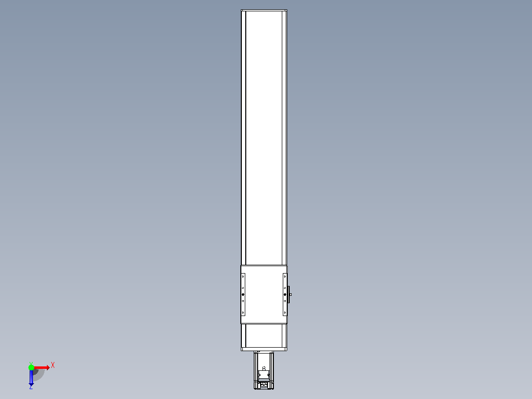 滚珠丝杠直线轴带导轨全封闭TPA-HCR-140D-2010C-L750-M-C-P40-N3俯视图