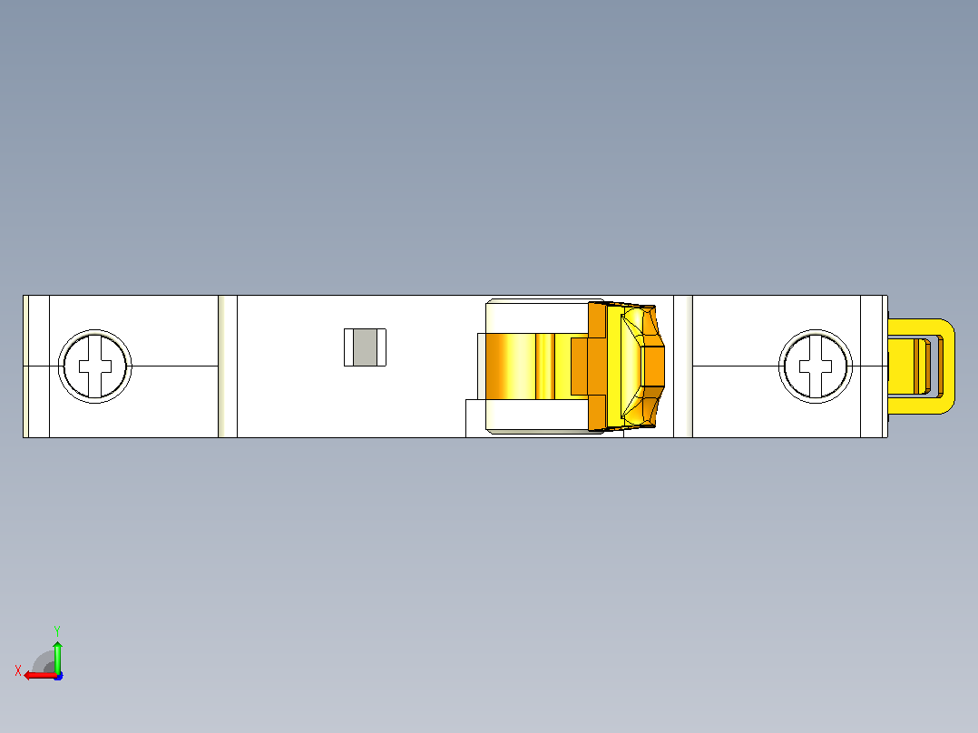 NBH-40J 1P小型断路器三维模型202404后视图