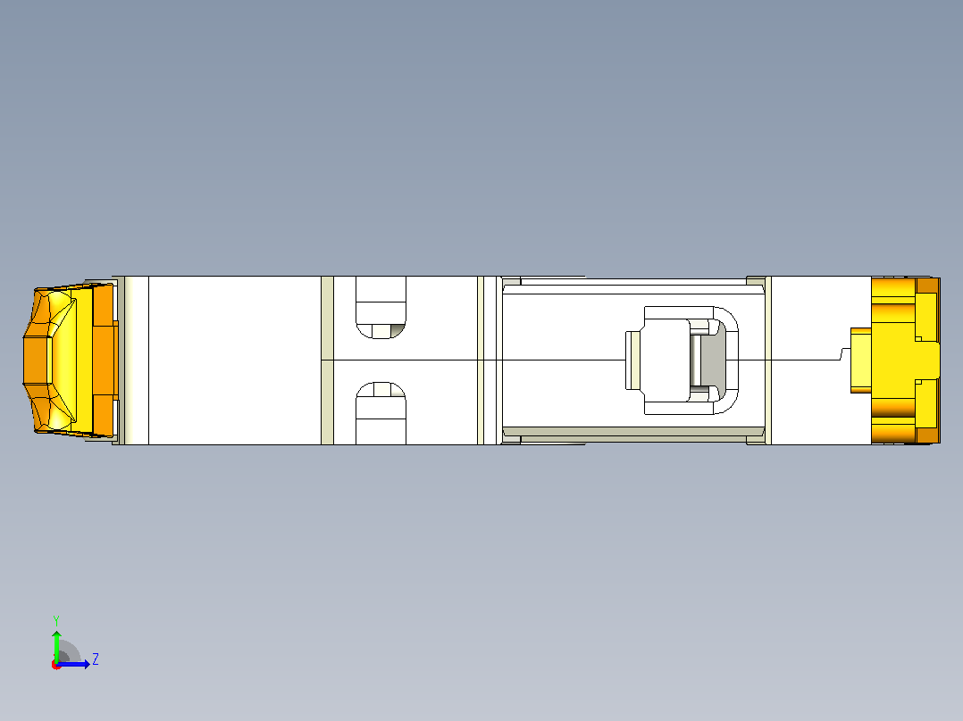 NBH-40J 1P小型断路器三维模型202404左视图