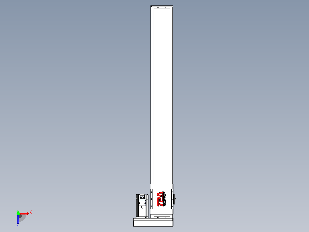 滚珠丝杠直线轴带导轨全封闭TPA-HCR-110D-1610C-L850-ML-Y-P40-N3俯视图
