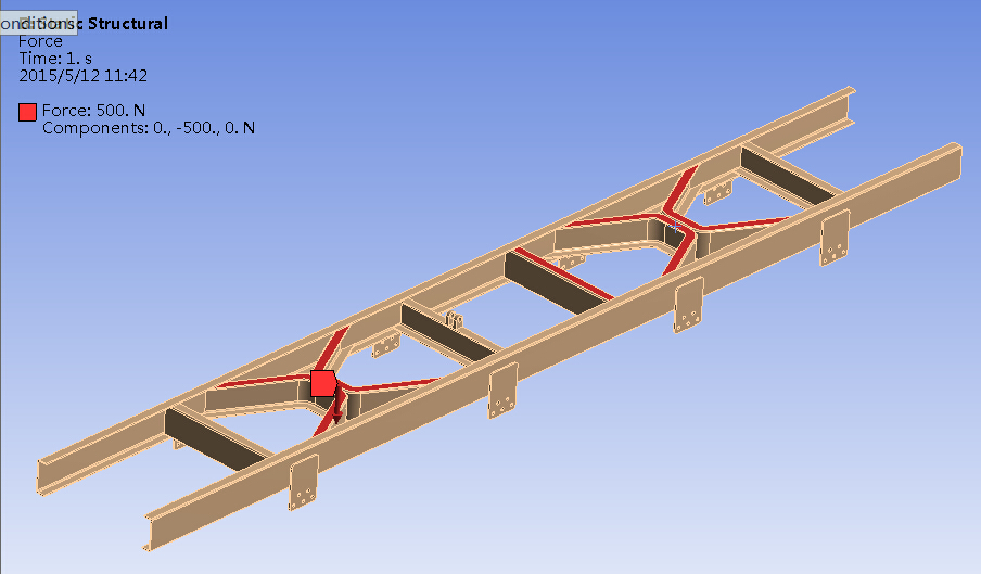 12m客车车架结构设计及分析(ug+说明书+分析图片)