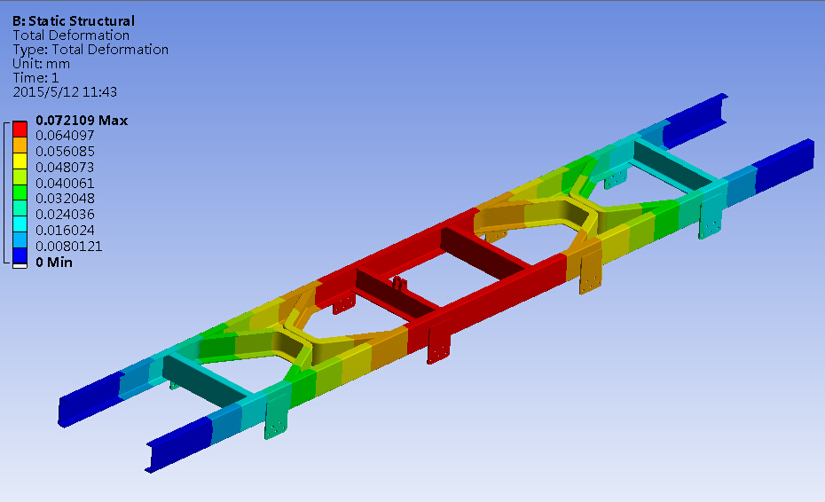 12m客车车架结构设计及分析(ug+说明书+分析图片)