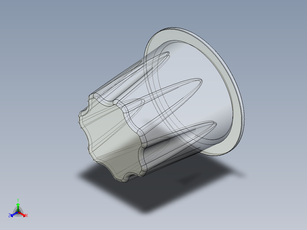 果冻壳正等轴测图