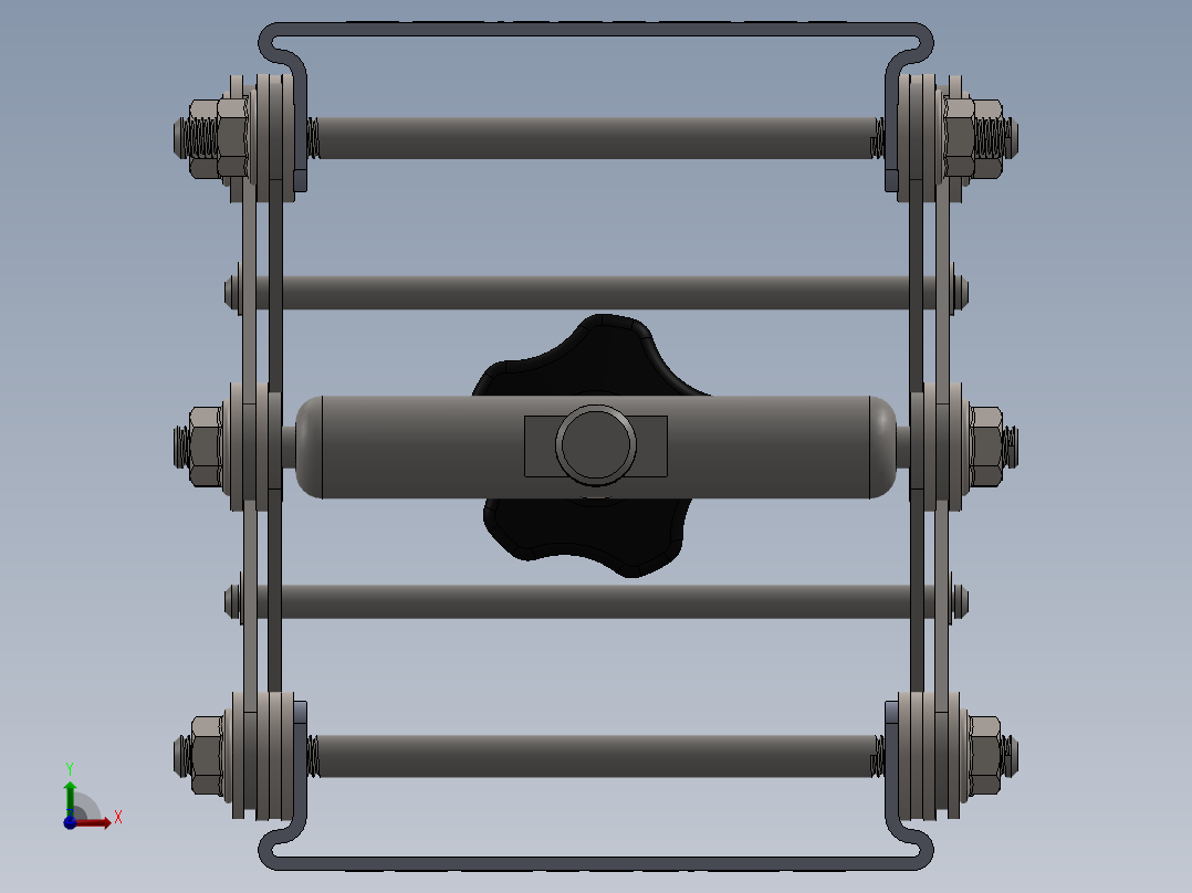 screw-jacks螺旋千斤顶升降台3D图纸 STEP格式前视图