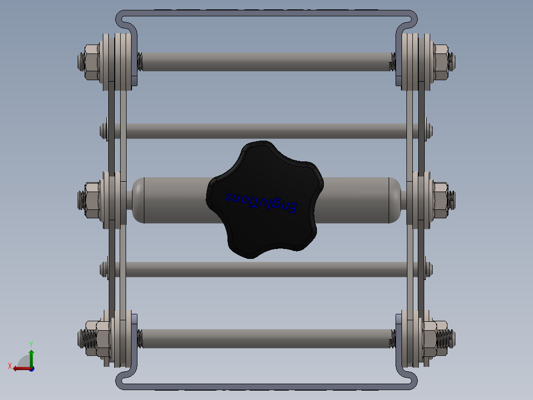 screw-jacks螺旋千斤顶升降台3D图纸 STEP格式后视图