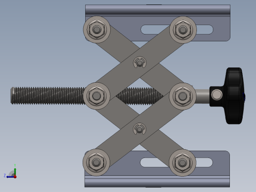 screw-jacks螺旋千斤顶升降台3D图纸 STEP格式右视缩略图