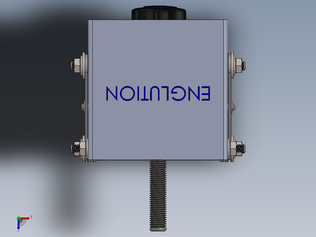 screw-jacks螺旋千斤顶升降台3D图纸 STEP格式俯视图